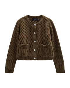 CMCOLETTE - STRIKKET CARDIGAN I GRØN