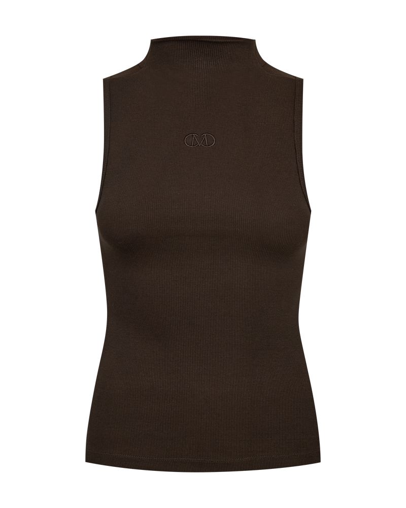 CMSIV - TOP MED BRODERET LOGODETALJE I BRUN