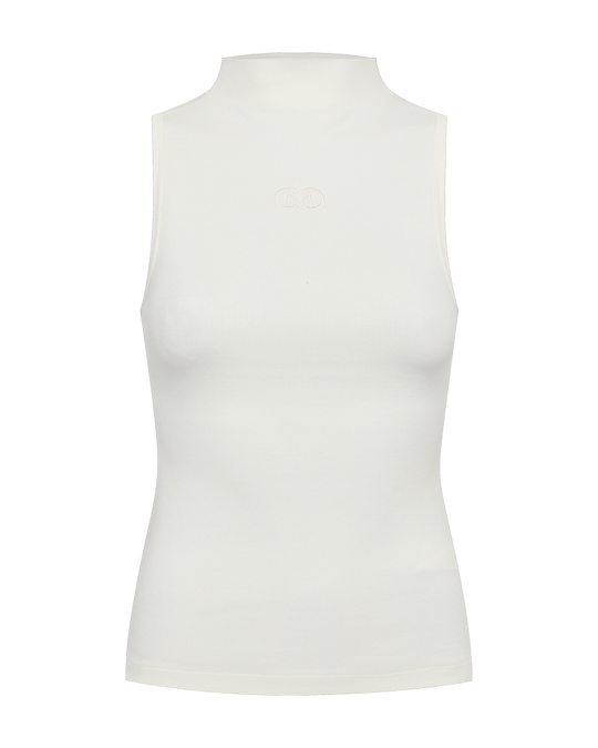 CMSIV - TOP MED BRODERET LOGO I RÅHVID