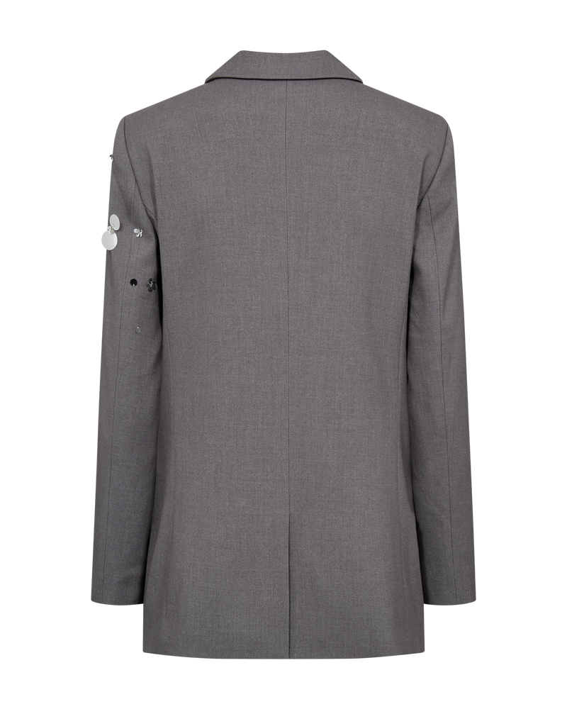 CMTAILOR - BLAZER MED PAILLETTER OG PERLER I GRÅ