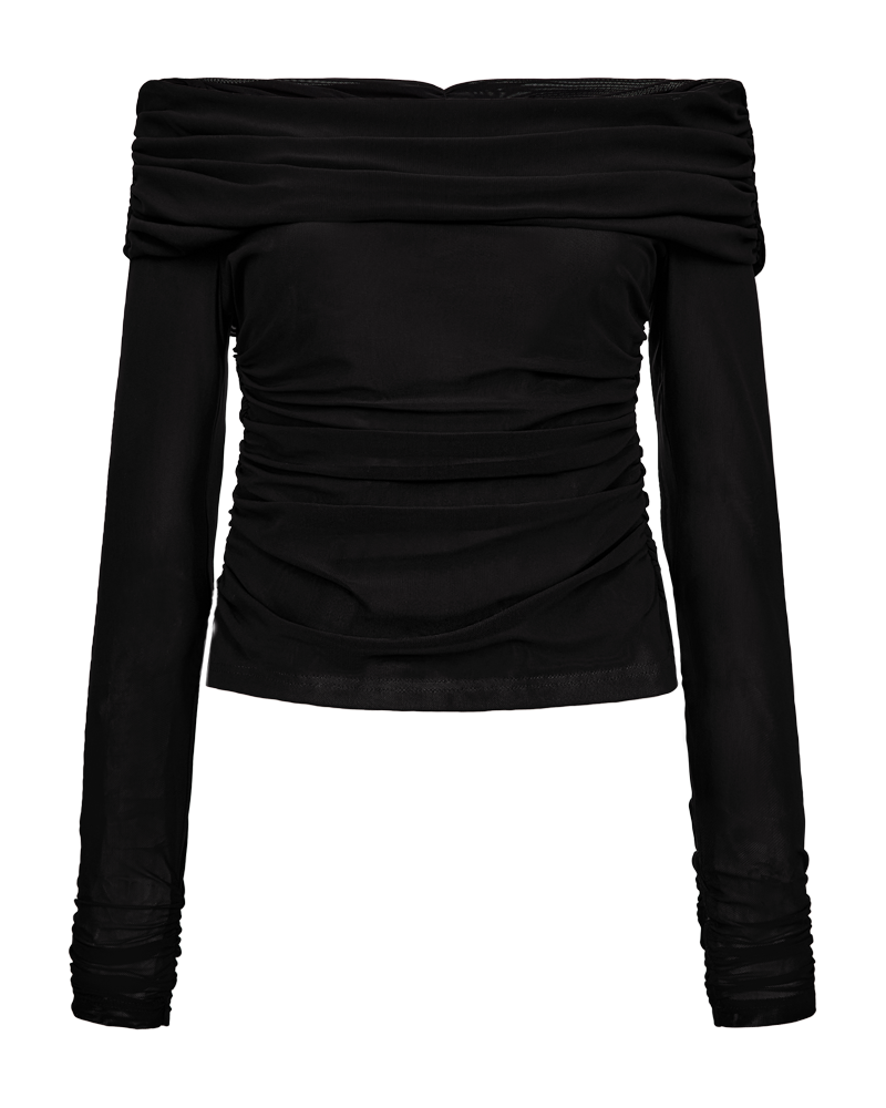 CMMEJSE - OFF-SHOULDER BLUSE I SORT