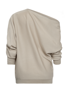 CMVERAN - OFF-SHOULDER PULLOVER I BEIGE