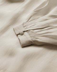 CMTILLY - BLUSE MED SLØJFEDETALJE I BEIGE