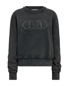 CMROCO – SWEATSHIRT MED LOGODETALJE I GRÅ
