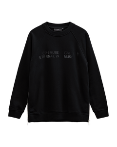 CMROCO - SWEATSHIRT MED LYNLÅSDETALJER I SORT