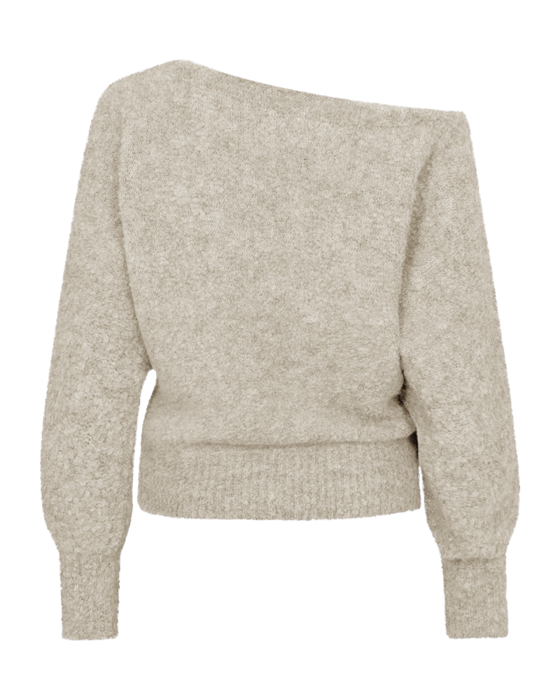CMLAMBI - STRIKKET PULLOVER I BEIGE