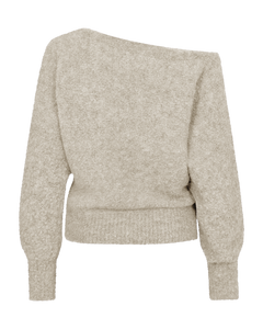 CMLAMBI - STRIKKET PULLOVER I BEIGE