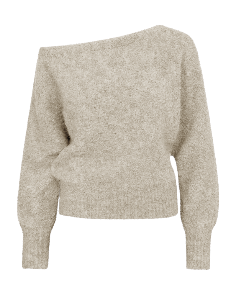 CMLAMBI - STRIKKET PULLOVER I BEIGE
