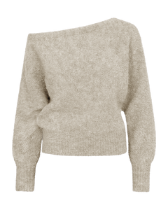 CMLAMBI - STRIKKET PULLOVER I BEIGE