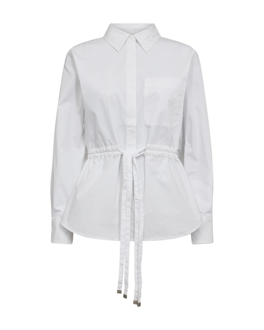 CMCRIPS - SKJORTE MED JUSTERBAR SNØRE I HVID