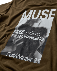 CMMUSE - OVERSIZED T-SHIRT MED PRINT I GRØN