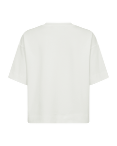 CMMUSE - OVERSIZED T-SHIRT MED PRINT I RÅHVID