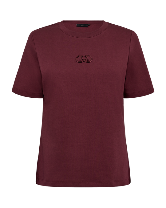CMMUSE - T-SHIRT MED SMAL PASFORM I RØD