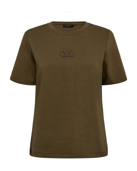 CMMUSE - T-SHIRT MED SMAL PASFORM I GRØN