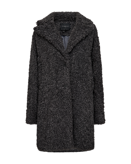 CMCURLY - FRAKKE MED BREDE SKULDRE I GRÅ