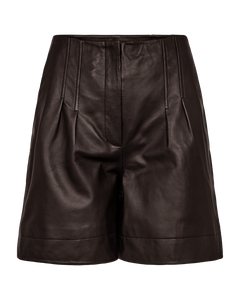 CMROYAL - LÆDERSHORTS I BRUN