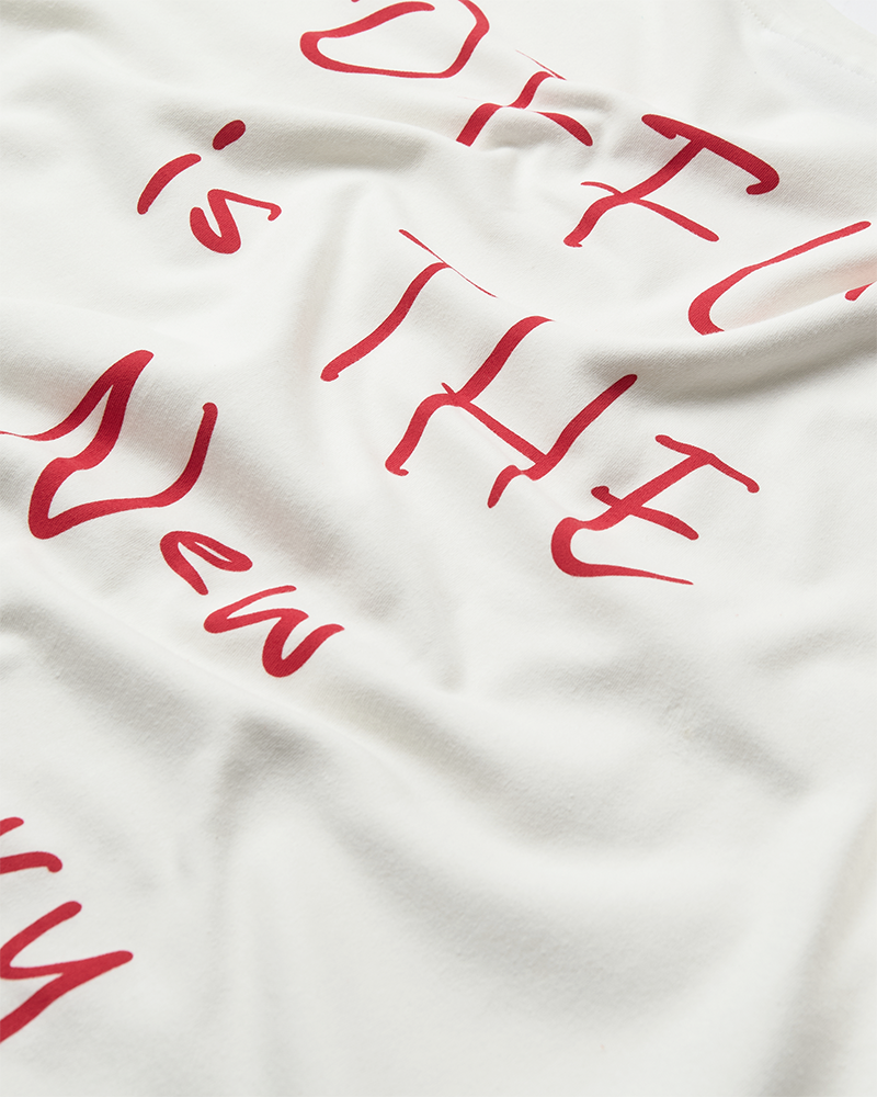 CMMUSE - OVERSIZE T-SHIRT I RÅHVID