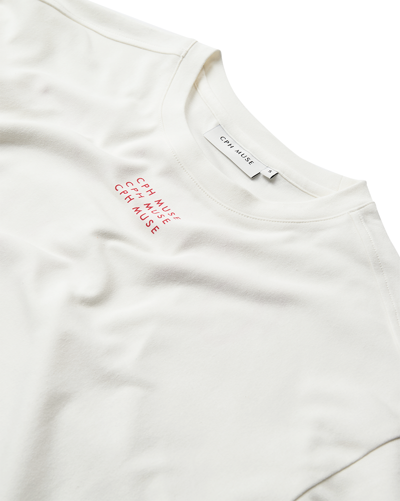 CMMUSE - OVERSIZE T-SHIRT I RÅHVID