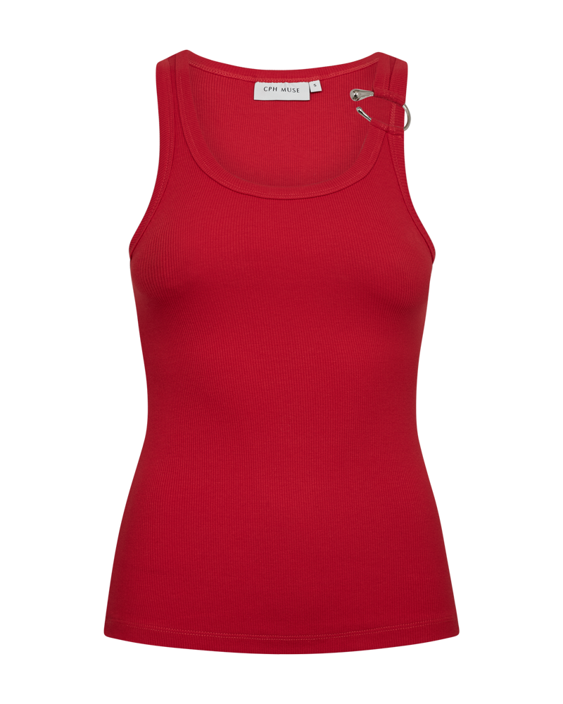 CMSIV - TOP MED SMYKKEDETALJE I RØD