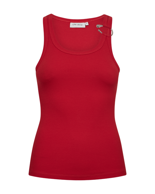 CMSIV - TOP MED SMYKKEDETALJE I RØD