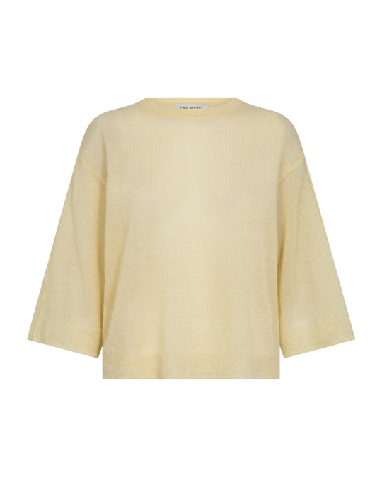 CMKAMMA - KORT PULLOVER I LYS GUL