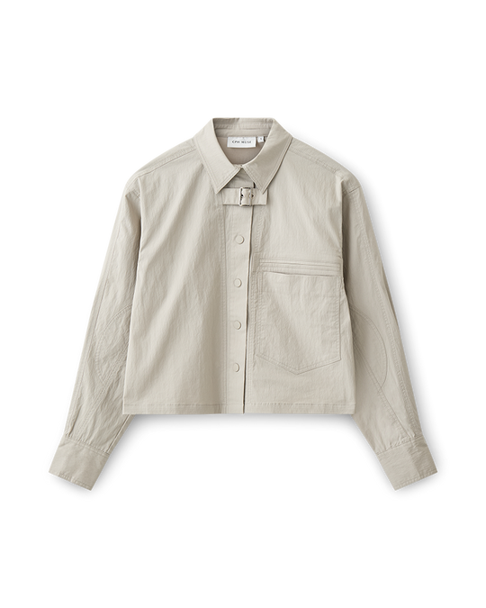 CMLUCY - KORT SKJORTE I GRÅ