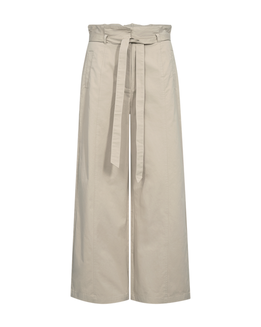 CMGINA - BUKSER MED BINDEBÅND I BEIGE