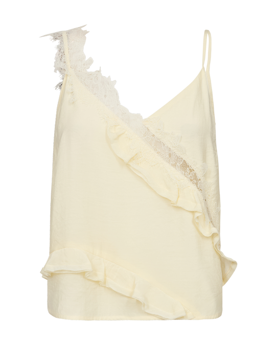 CMNORMA - TOP MED BLONDEDETALJER I GUL