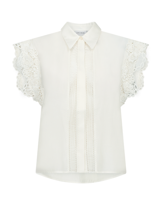 CMMOLLY - SKJORTE I HVID