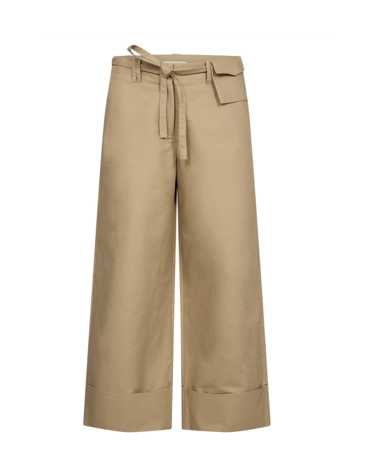 CMKAIRA - BUKSER MED BINDEBÅND I BRUN