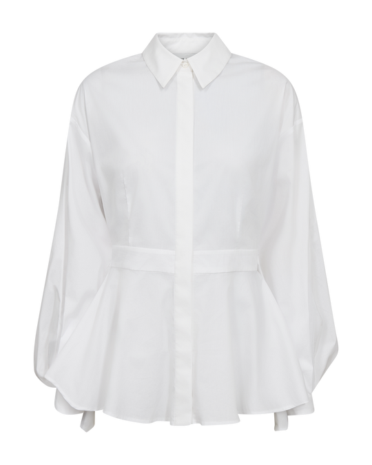 CMPOPPI - SKJORTE MED ÅBEN RYG I HVID