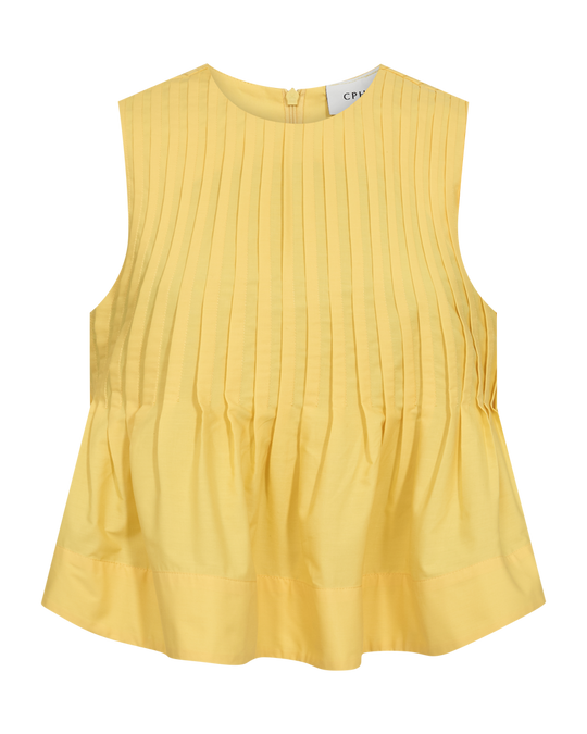 CMPLEAT - TOP MED PEPLUM I GUL