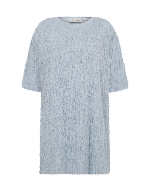 CMFALLON - KJOLE MED FRYNSER I BLÅ