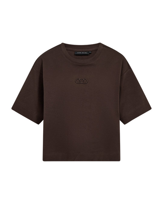 CMMUSE - OVERSIZE T-SHIRT I BRUN