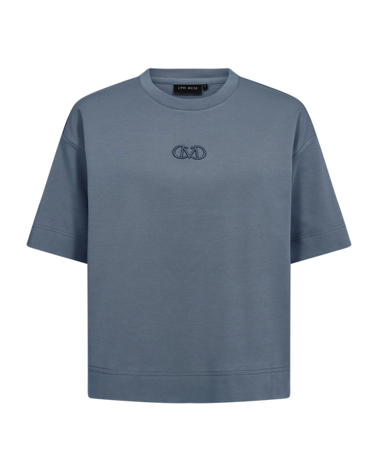 CMMUSE - OVERSIZE T-SHIRT I BLÅ