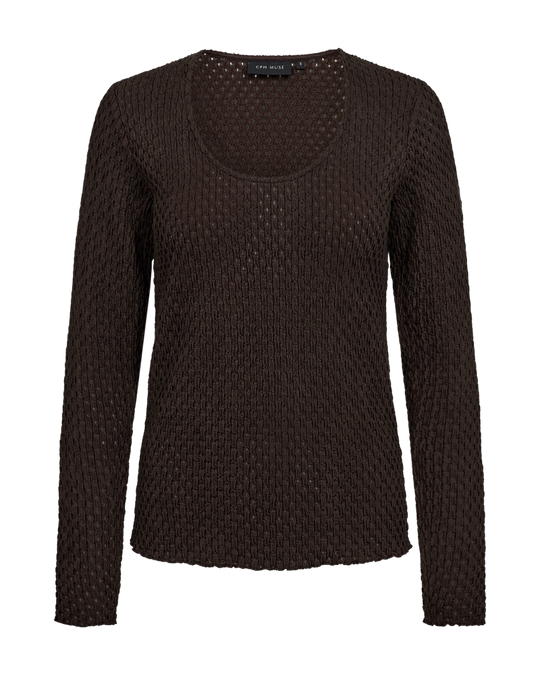 CMBOBBIE - BLUSE I BRUN