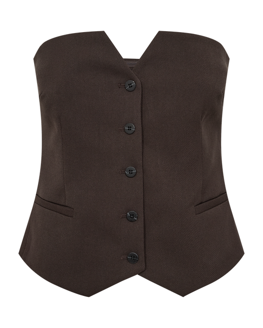 CMTAILOR - CORSAGE TOP I BRUN