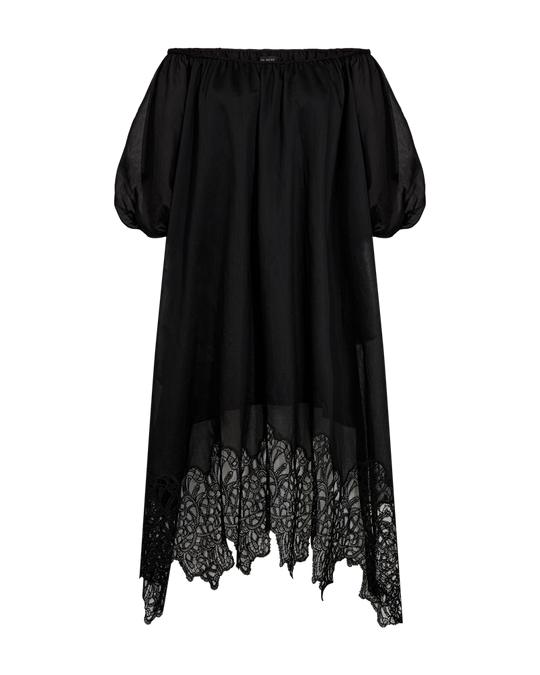 CMDOLLY - OFF-SHOULDER KJOLE I SORT