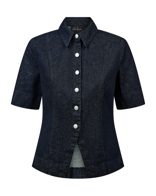 CMANNAIS - SKJORTE I DENIM I BLÅ