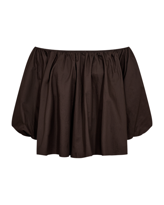 CMSHIRLEY - OFF-SHOULDER BLUSE I BRUN