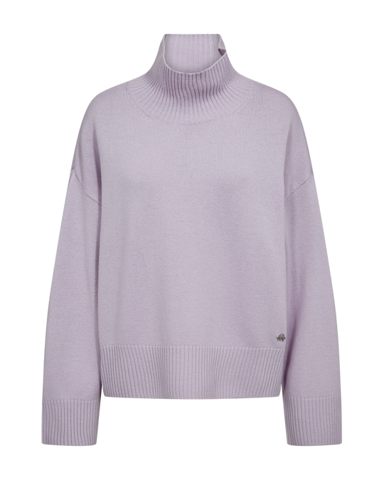 CMSIENNA - STRIK PULLOVER I LILLA