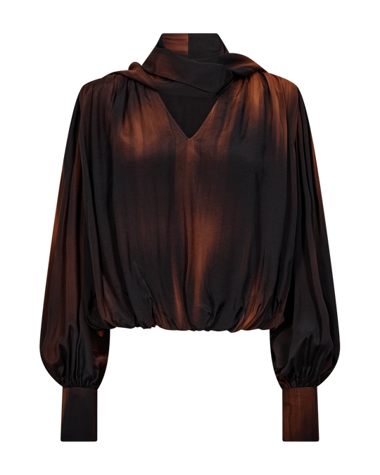 CMLAURA - BLUSE I BRUN